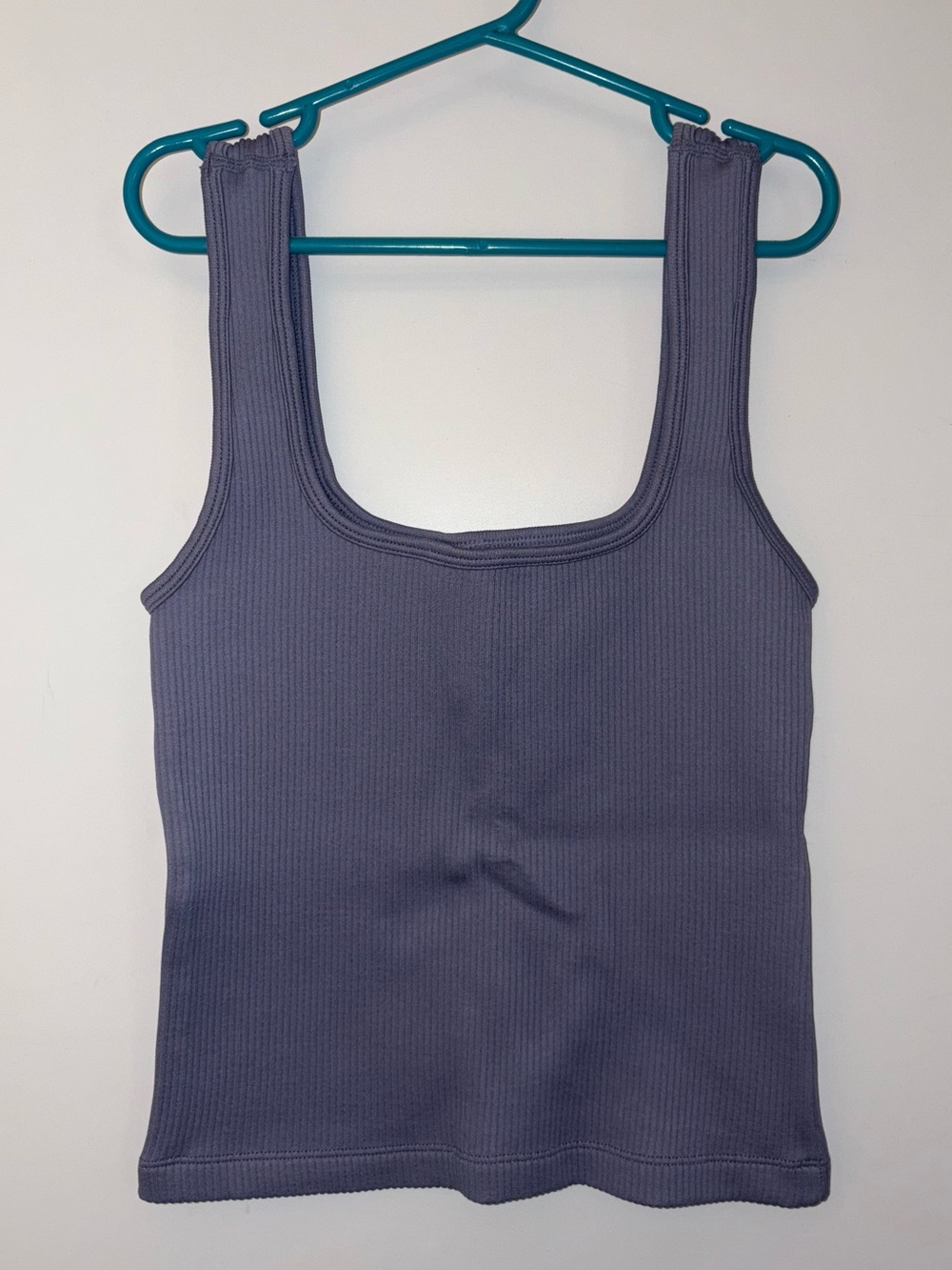 Women’s Ribbed Square-Neck Tank Top - lilac